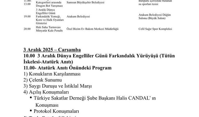 3 Aralık Dünya Engelliler Farkındalık Günü