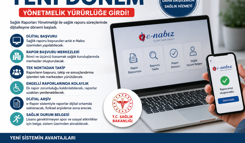 e-Nabız üzerinden rapor başvurusu dönemi