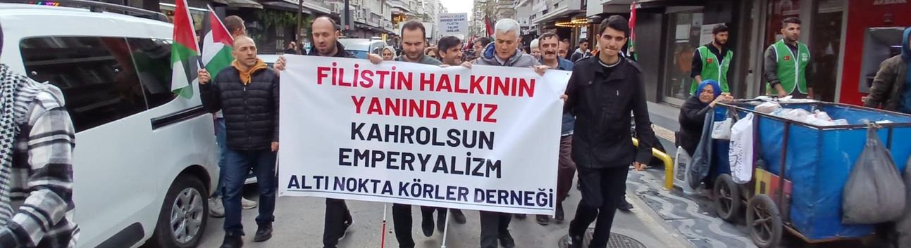 1 Eylül Dünya Barış Günü'nde Engellilerden Gazze için Sessiz Çığlık