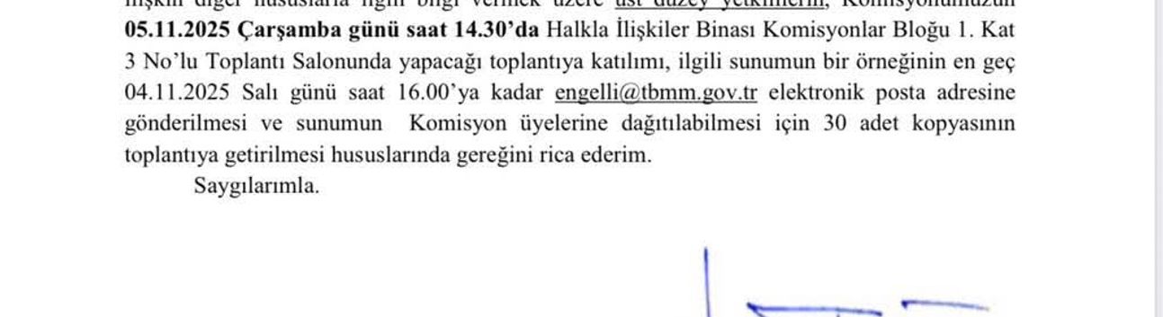 TBMM’den Engelliler Konfederasyonu’na Kritik Davet!